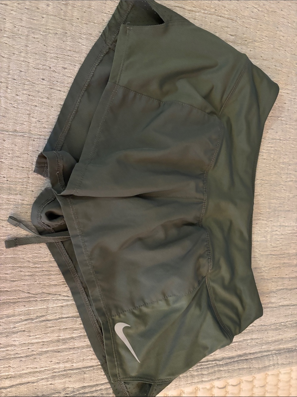 Nike Olive Performance Running Shorts